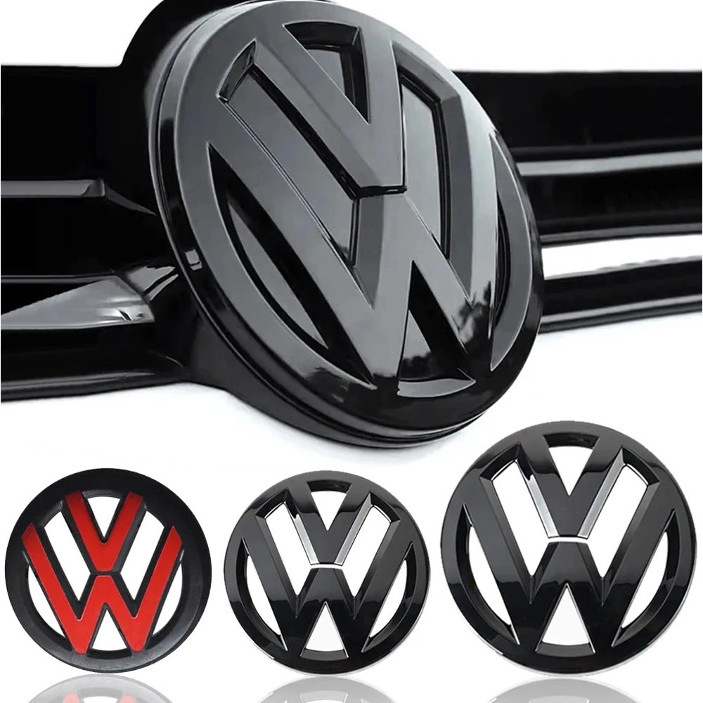 2pcs Car Front Grill/Rear Emblem Lid Covers Logo Sticker For Volkswagen VW POLO GOLF 4 5 6 7 7.5 8 MK4 MK5 MK6 MK7 MK8 sportvan