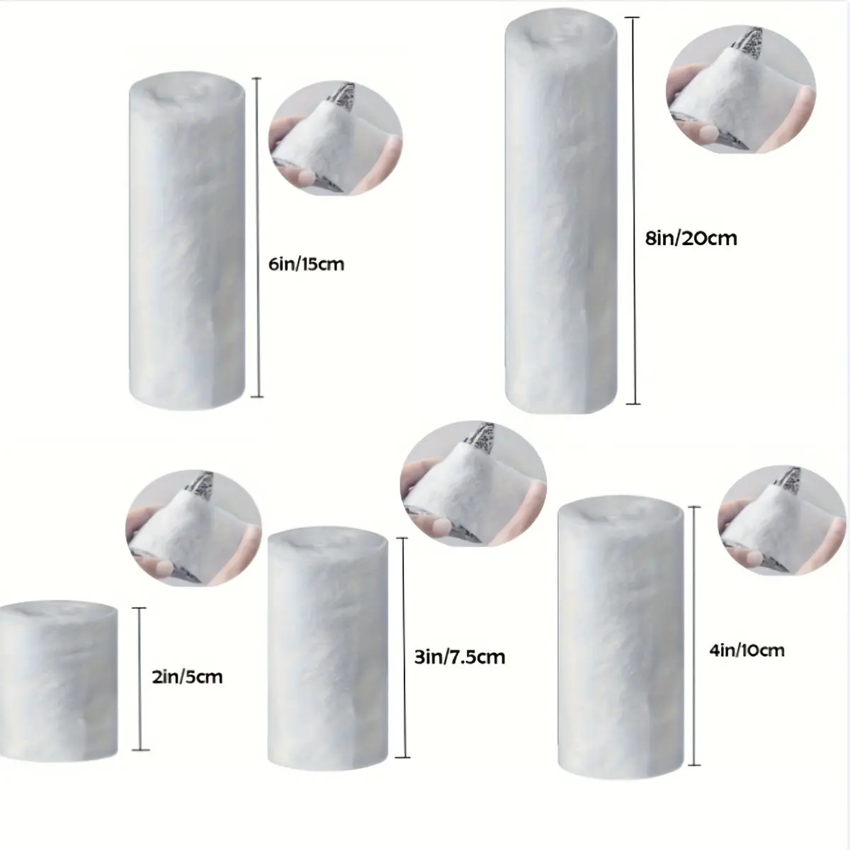 Cotton Cast Padding Roll Individual Pack Soft Plaster Cloth Gauze Roll Undercast Padding Wrap Bandage
