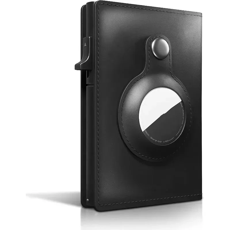 

Умный мужской кошелек AirTag, минималистичный кожаный кошелек с держателем AirTag и держателем для карт с блокировкой