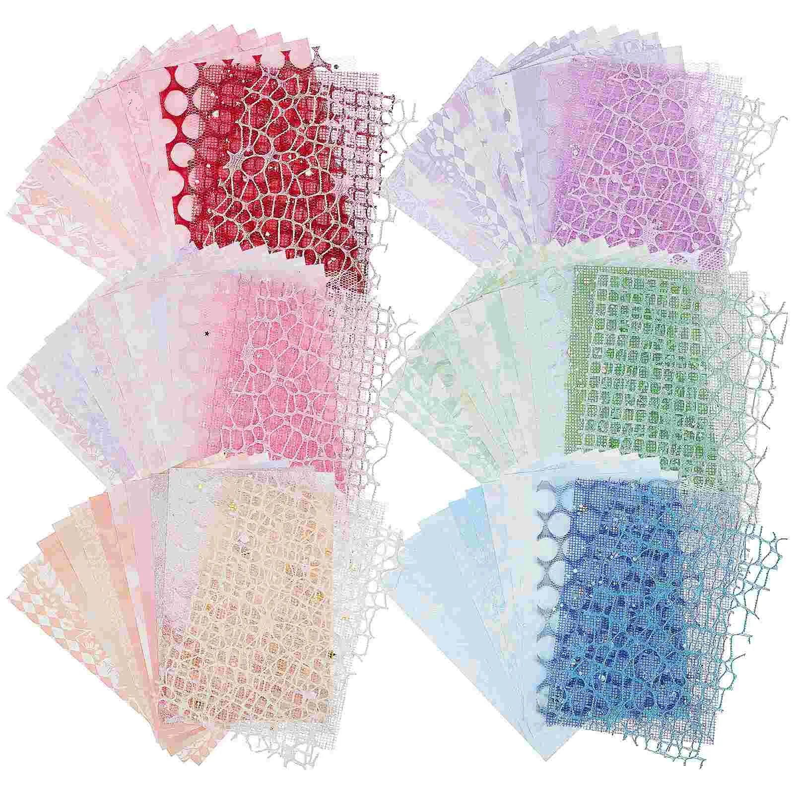 6 Pcs Handbook Collage Paper Scrapbook Sticker Crafting Writing Journal Notebook