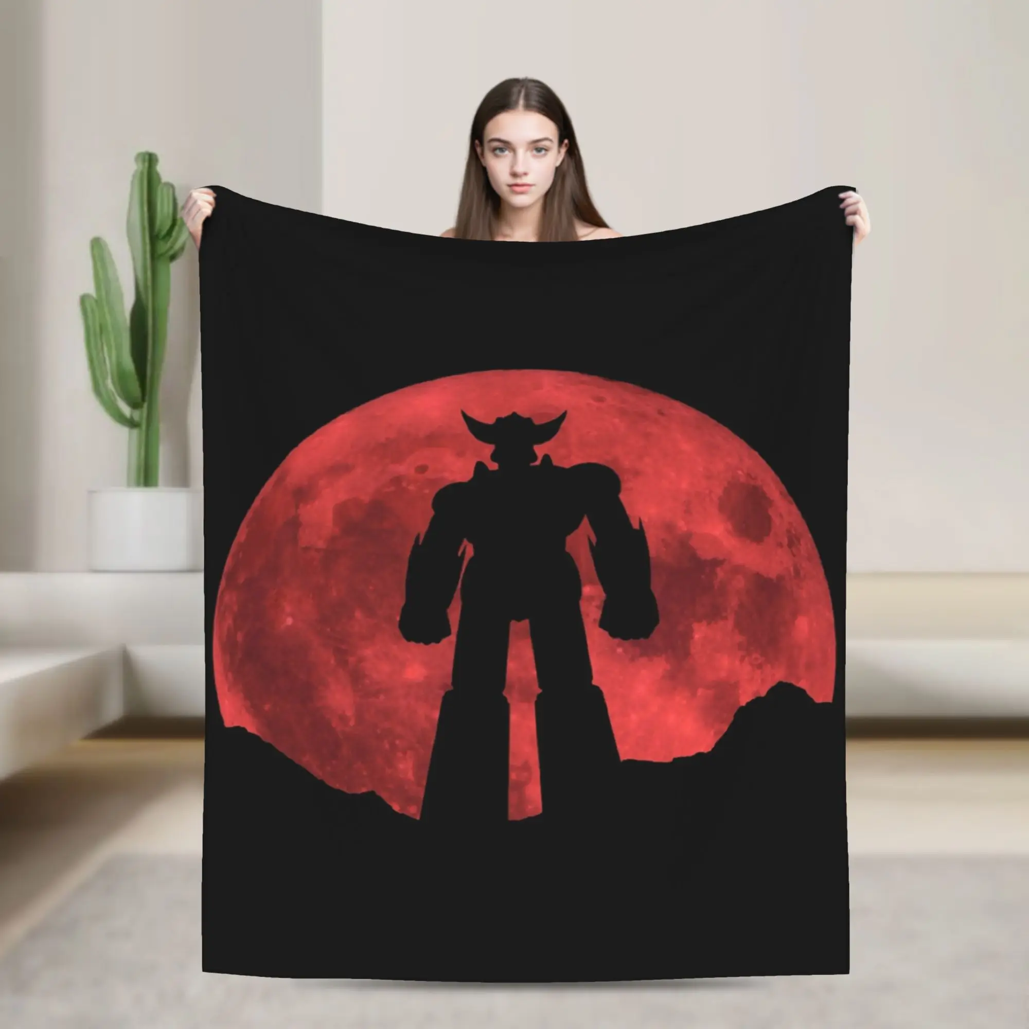 Mazinger Z Manga Plush Blankets UFO Robot Grendizer Customized Throw Blankets for Home 125*100cm Quilt