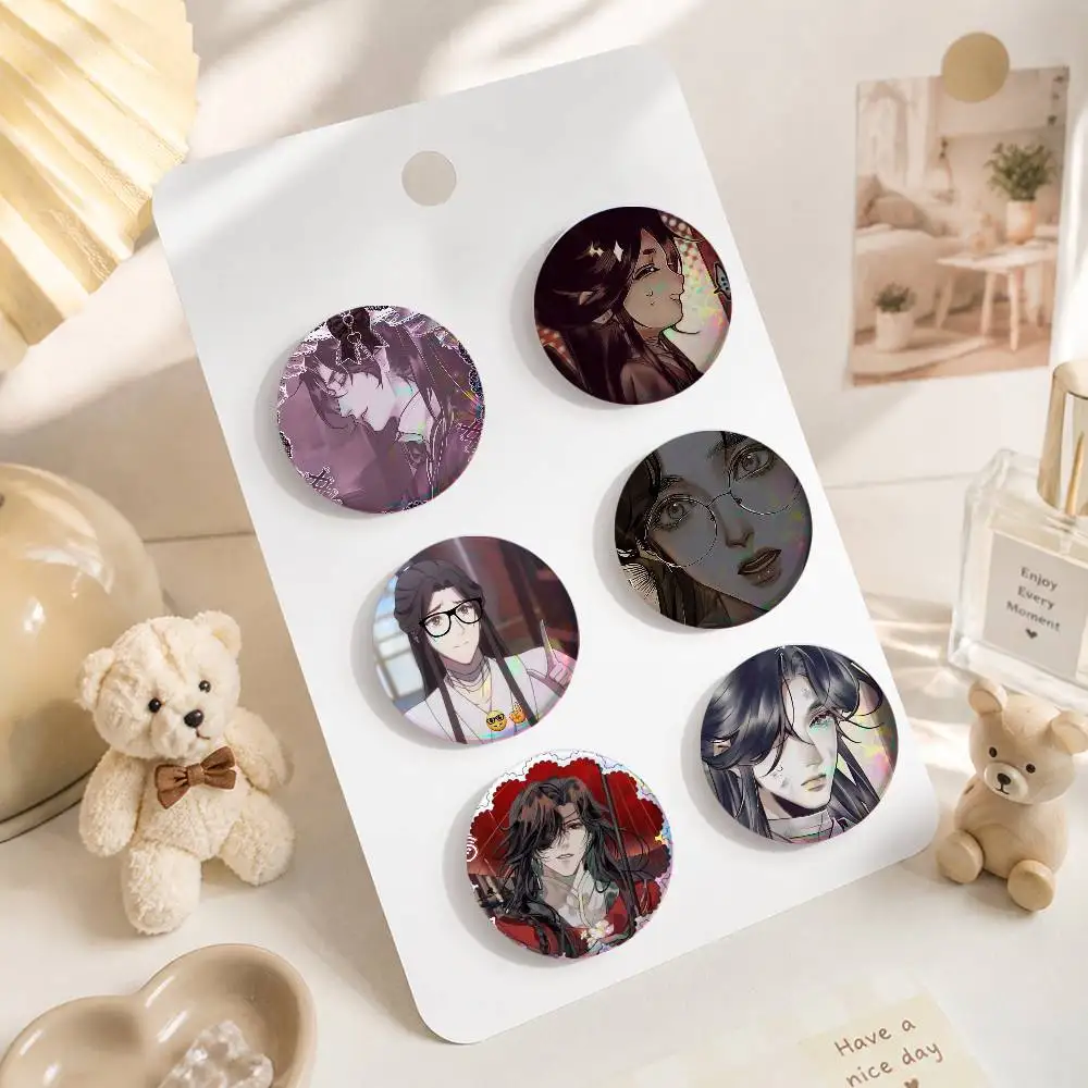 Anime Heaven Officials Blessing Mixed Theme Round Button Badge Set  Music Game Fashion Pins For Bags Clothes Accessories