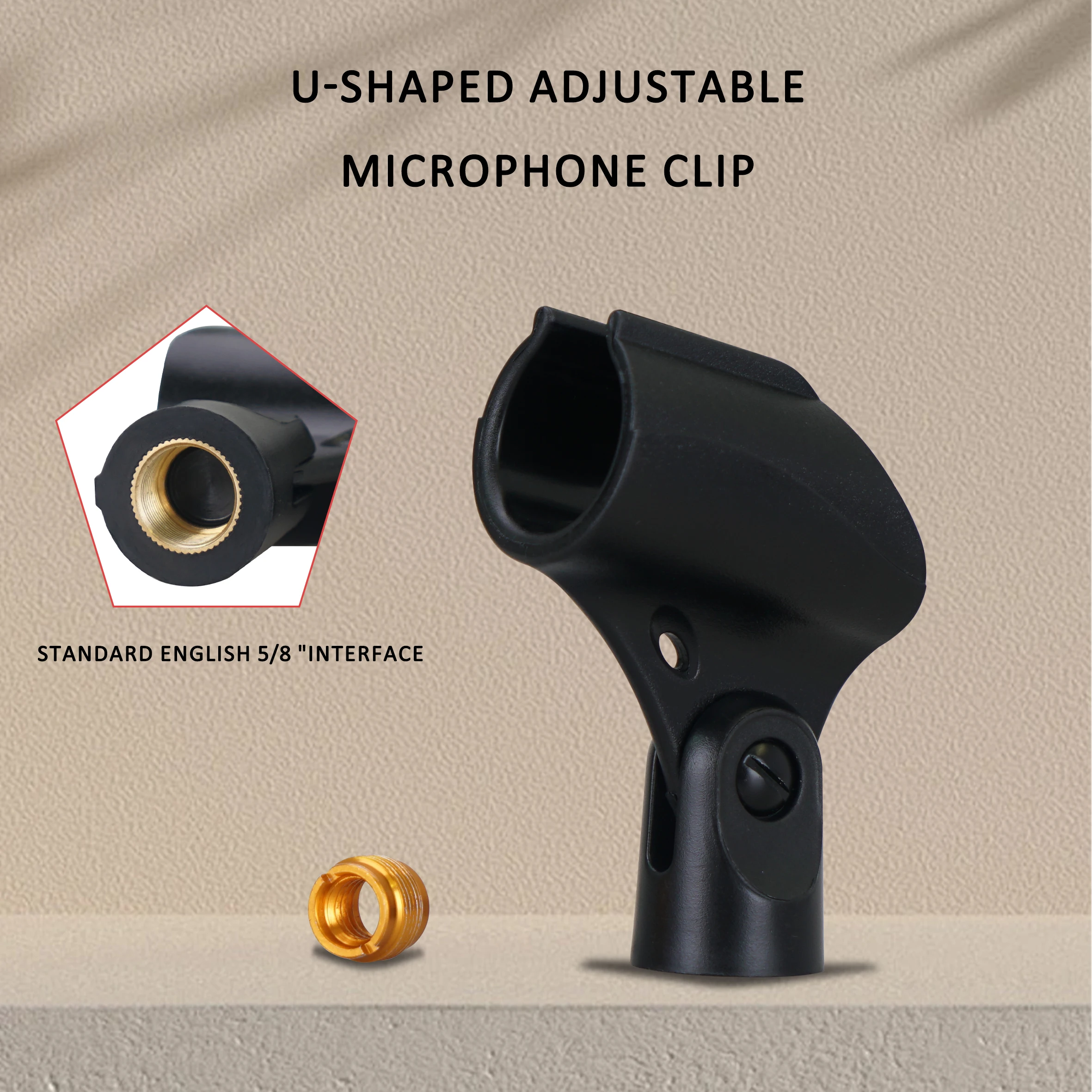 Universal Microphone Clip For Shure Mic Mount Holder Handheld Wireless/Wired Mic Rotatable Durable Stand Clip