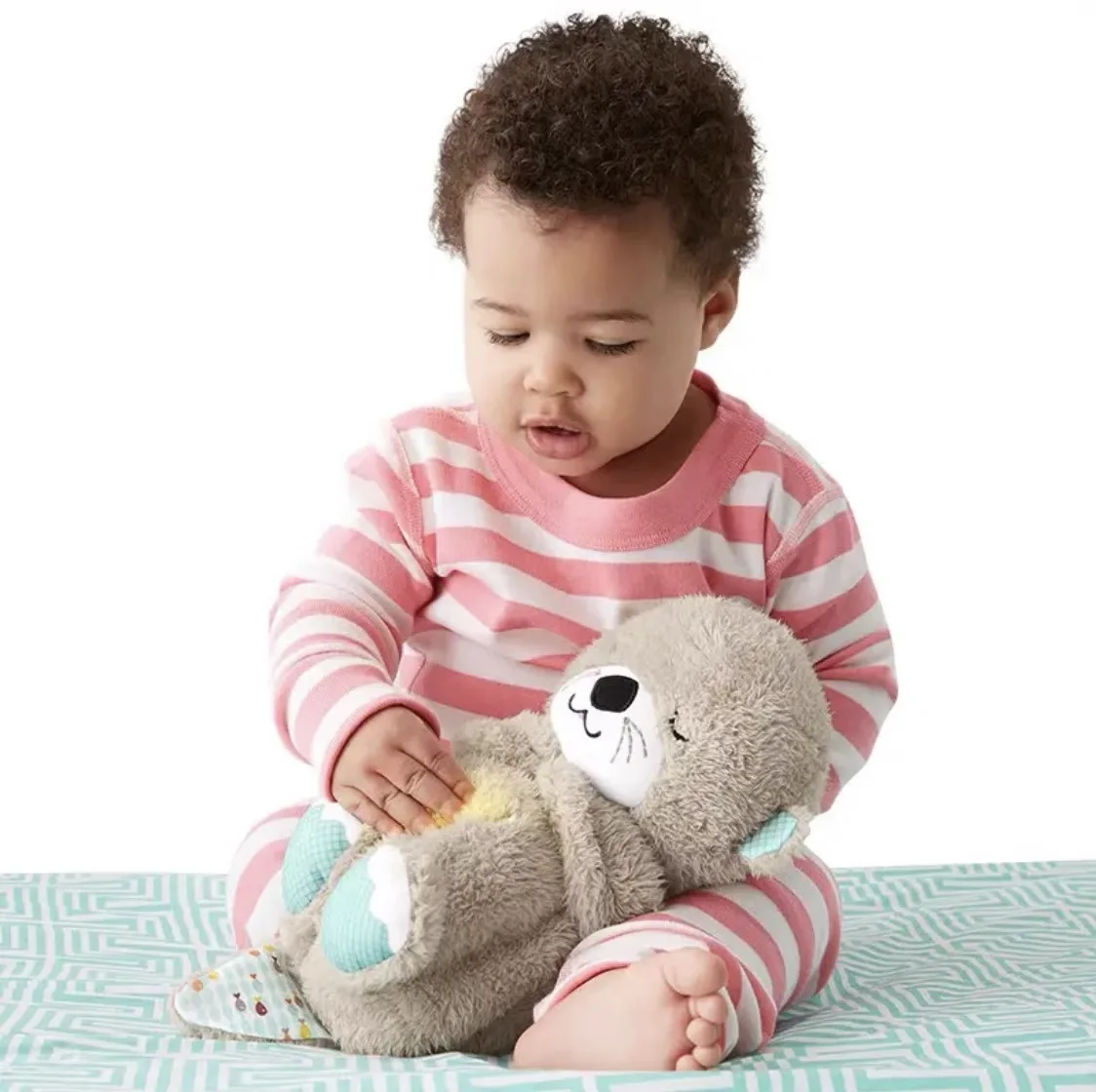 Breath Baby Bear Soothes Koala Otter Plush Toy Doll Toy Child Soothing Music Sleep Companion Sound And Light Doll Toy Gifts