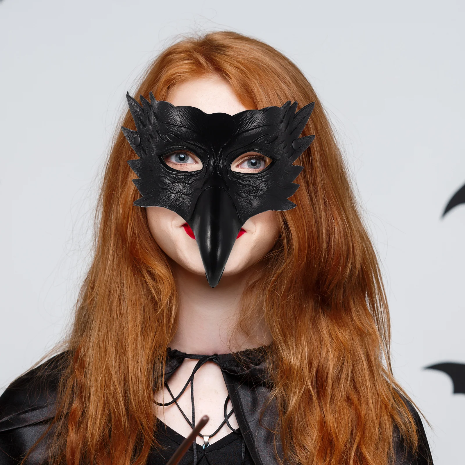 

Masquerade Bird Beak Mask Halloween Adult Elegant Half Face Comfortable Wear Crow Costume Party Carnival Cosplay