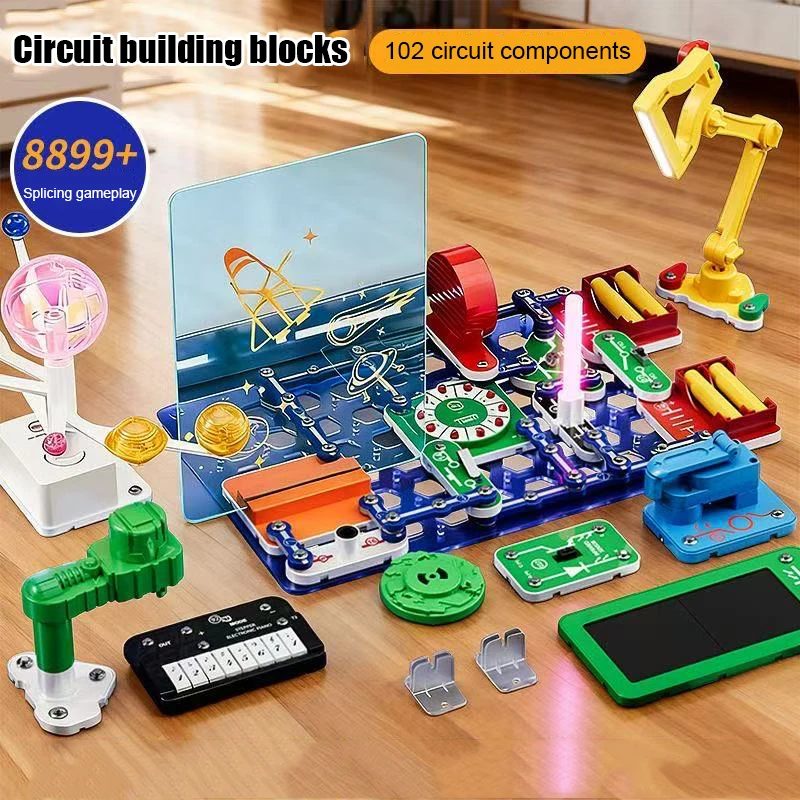 مجموعة تجارب العلوم الجذعية للأطفال - دائرة الفيزياء الإلكترونية للأولاد بعمر 8 سنوات هدية عيد ميلاد ألعاب تعليمية لبنات البناء #4