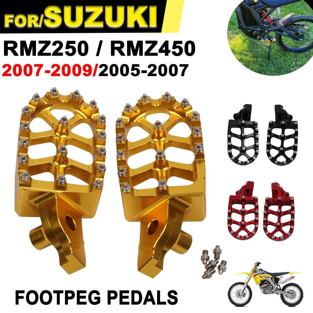 

Footrest Footpeg Foot Pegs Rest Pedal for Suzuki RM-Z 250 450 RM-Z250 2009 RM-Z450 2005 2006 2007 RMX450Z Motorcycle Accessories