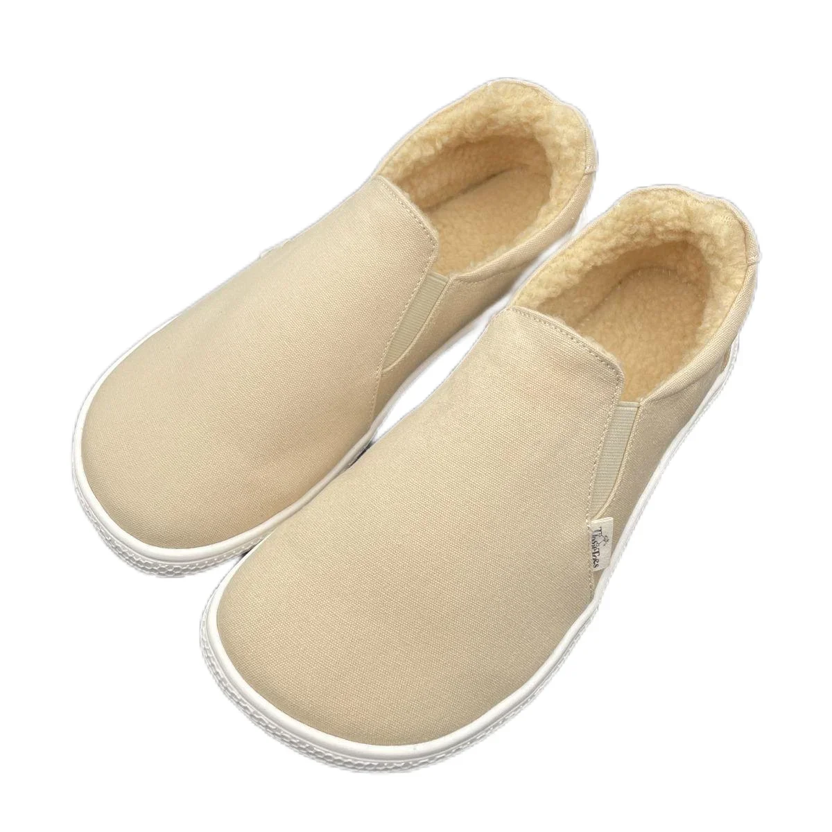 Tipsietoes 2024  Winter Barefoot Canvas for Women with Fur inside New Flat Soft Zero Drop Sole Wider Toe Box Light Weight