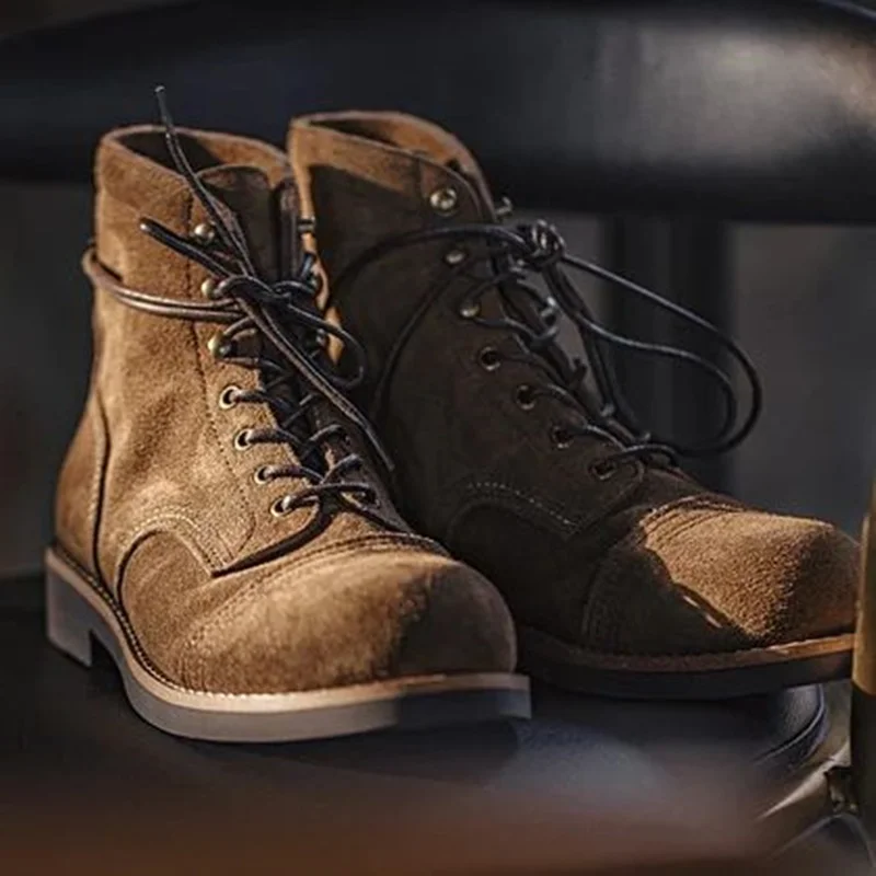 

Solid Lace Up Shallow Men Shoes Men's Dress Shoes Leather Boots High Quality Party Shoes Fashion Big Size 48 Zapatillas Mujer