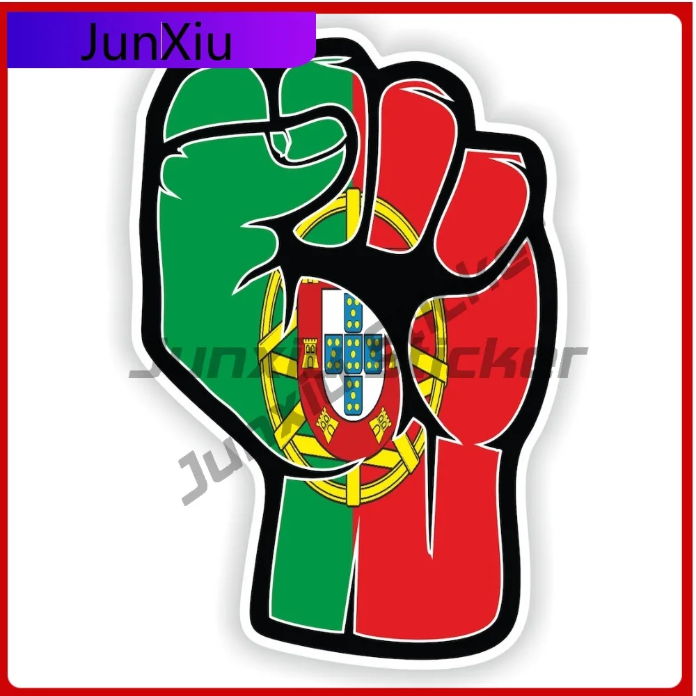 

Portugal Flag Fist Hand Graphic Vinyl Sticker Accessories Aquarium Decoration Car Sticker Camping Decals Motorcycle Accessories
