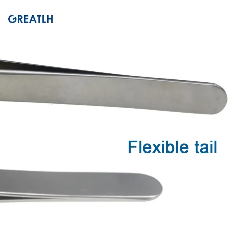 1pcs Hair Implant Tweezers Hair Transplant Implanter Forceps Straight/Angle/ Curved Stainless Steel