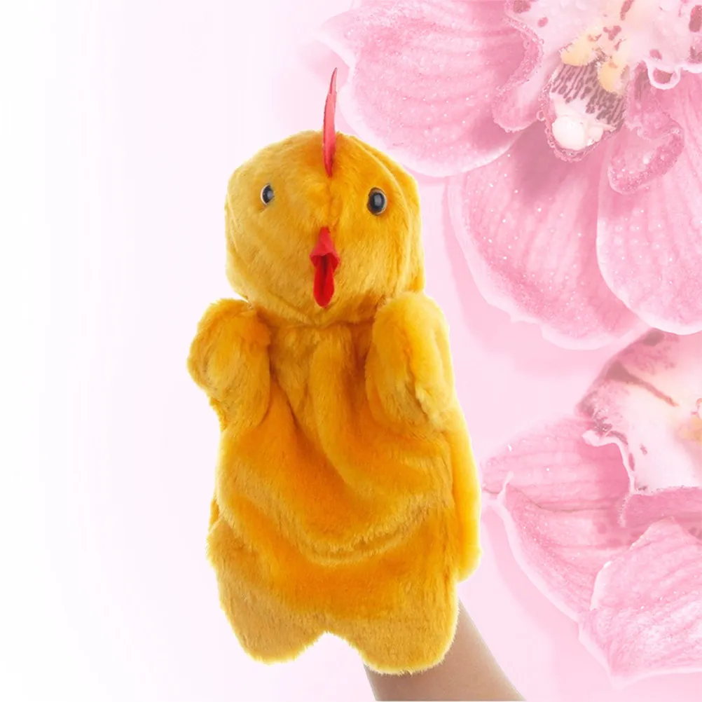 

1 шт. пальчиковая кукла-персонаж в виде мультяшной животной (курочка) для интерактивных игр, рассказывания историй, сценический реквизит для детей, семейных развлечений, новогодний подарок