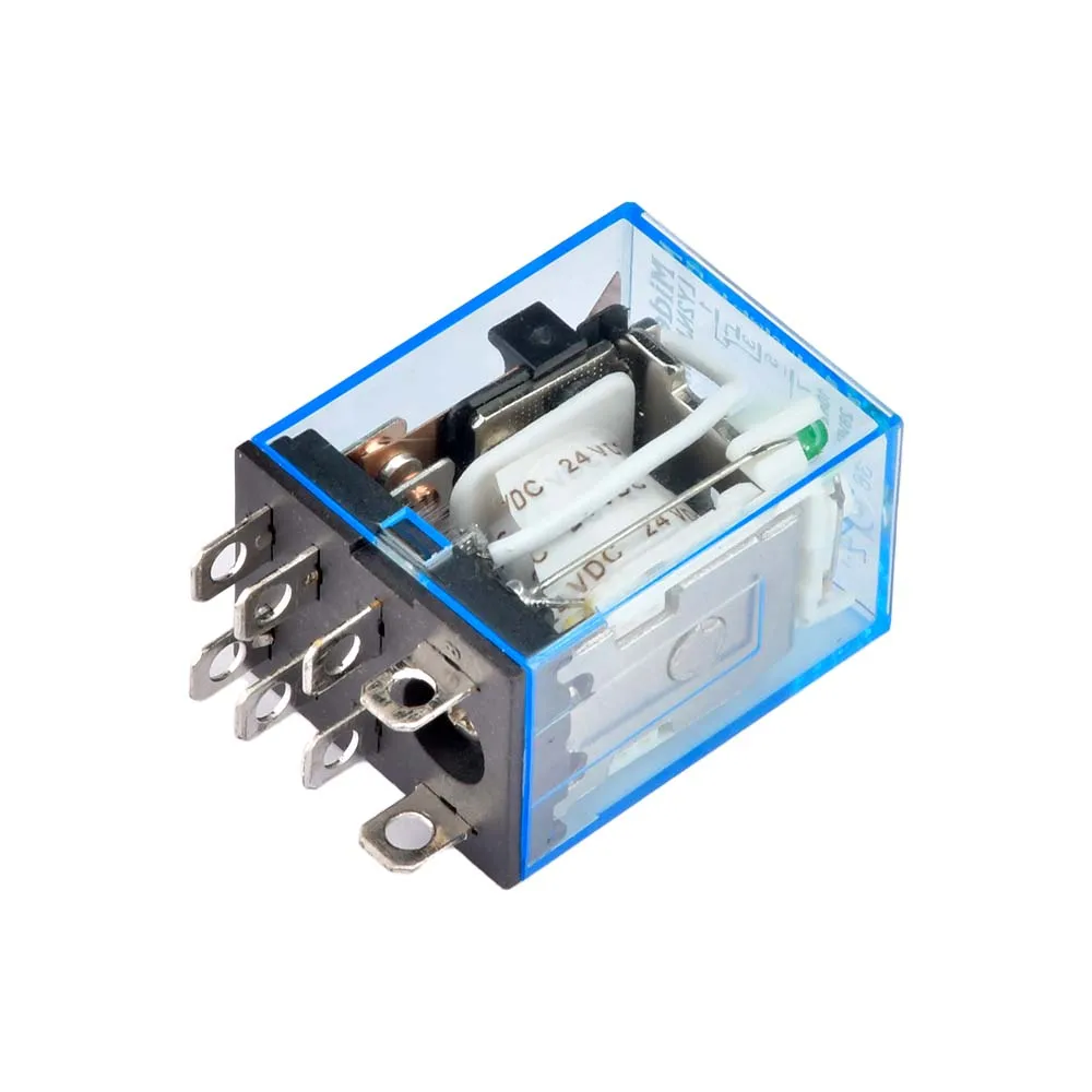 1 sztuk ogólnego przeznaczenia LY2NJ HH62P elektroniczny mikro przekaźnik elektromagnetyczny lampa LED 10A 8 pinów cewka DPDT DC12V 24V AC110V 220V