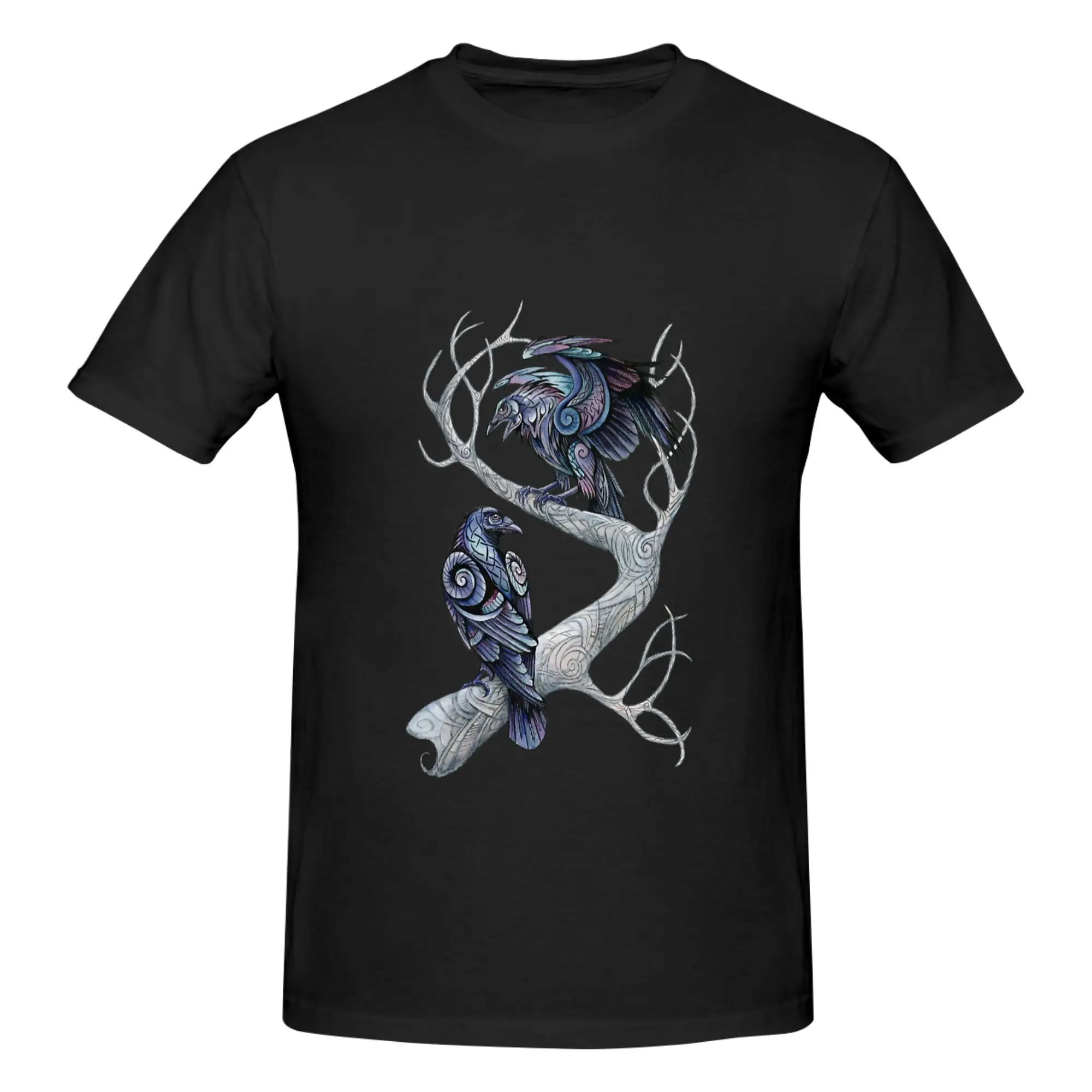 Funny Hugin and Munin  Men's Printed T-Shirt Unisex T shirtT Shirt