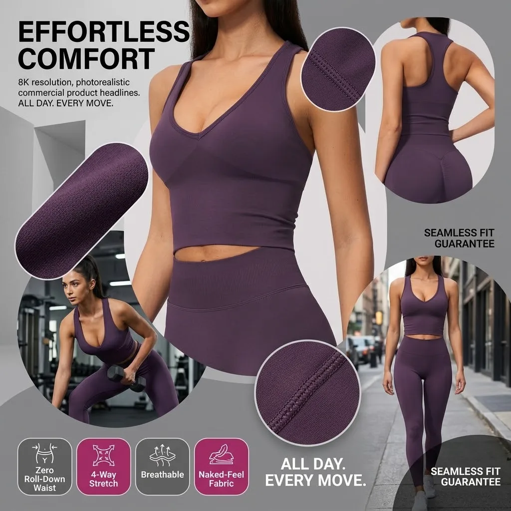 Designer Seamless Yoga Crop Top Women Luxury Ribbed V-Neck Sports Vest Premium Workout Bra Tank Top Breathable Gym Athletic