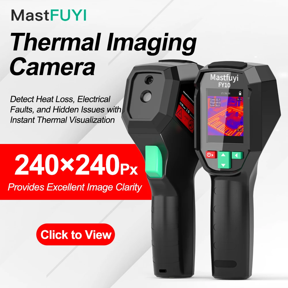 

MASTFUYI Infrared Thermal Imaging Camera USB Rechargeable High Precision Temperature Measurement Industrial Grade Thermal Imager