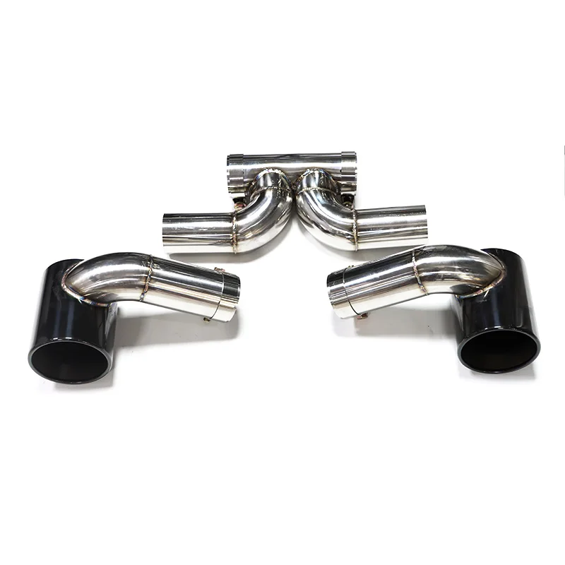 Dual Exhaust Pipes For Porsche 718 BOXSTER UP GT3 GT4 Look Exhaust Tips Muffler Tip Exhaust System Nozzle Tailpipe