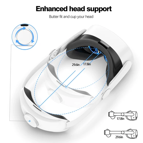 Imagen 2 del producto Correa para la cabeza compatible con Meta Quest 3/Quest 3S, accesorios para VR Reemplazo de correa Elite ajustable para soporte de comodidad mejorada