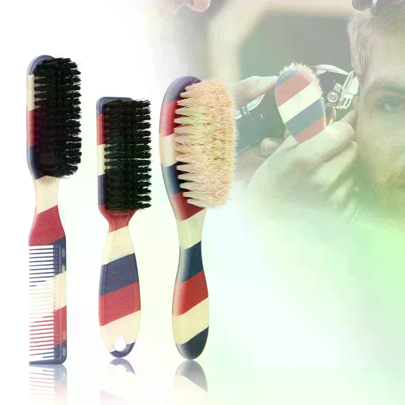 Double-sided Professional Barber Neck Brush Comb Shaving Beard Salon Carving Duster Cleaning Brush Hair Cutting Comb