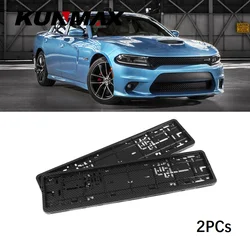 One pair Carbon Style European License Plate Frame Auto Accessory waterproof Holder with Mounting License Plate