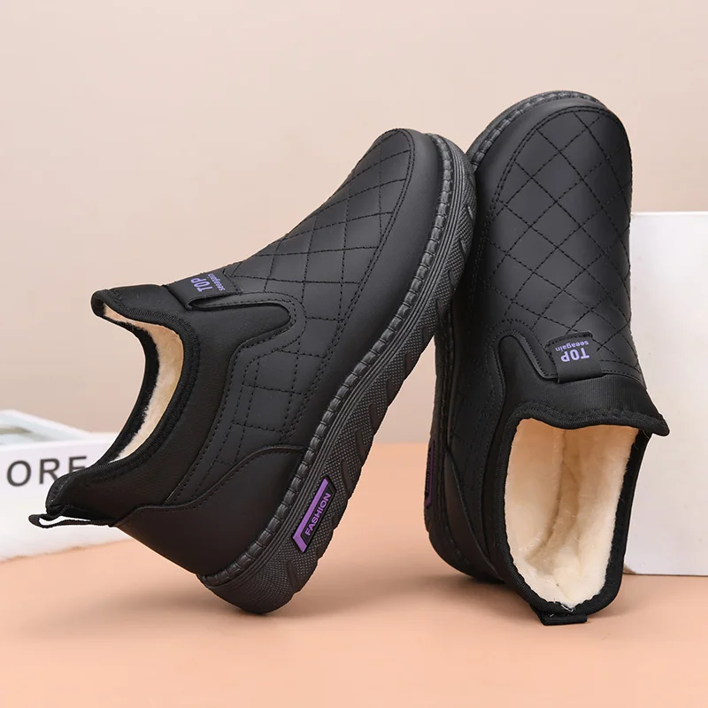 

Winter Women's Shoes Velvet Warm and Comfortable Short Boots Fashionable and Casual Mom's Shoes Soft Surface, Soft Sole