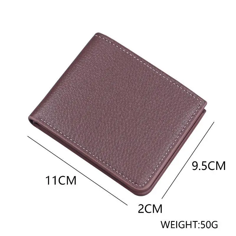 Retro Minimalistisches PU-Leder Herren-Portemonnaie Schwarz Kaffee Große Kapazität Mehrere Taschen Zweifach Faltbarer Ausweishalter für Männer und Frauen – Detail 16