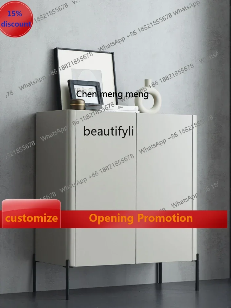 

B7304 ss Italian Minimalist Corner Cabinet Living Room TV Side Cabinet Nordic Minimalist Locker