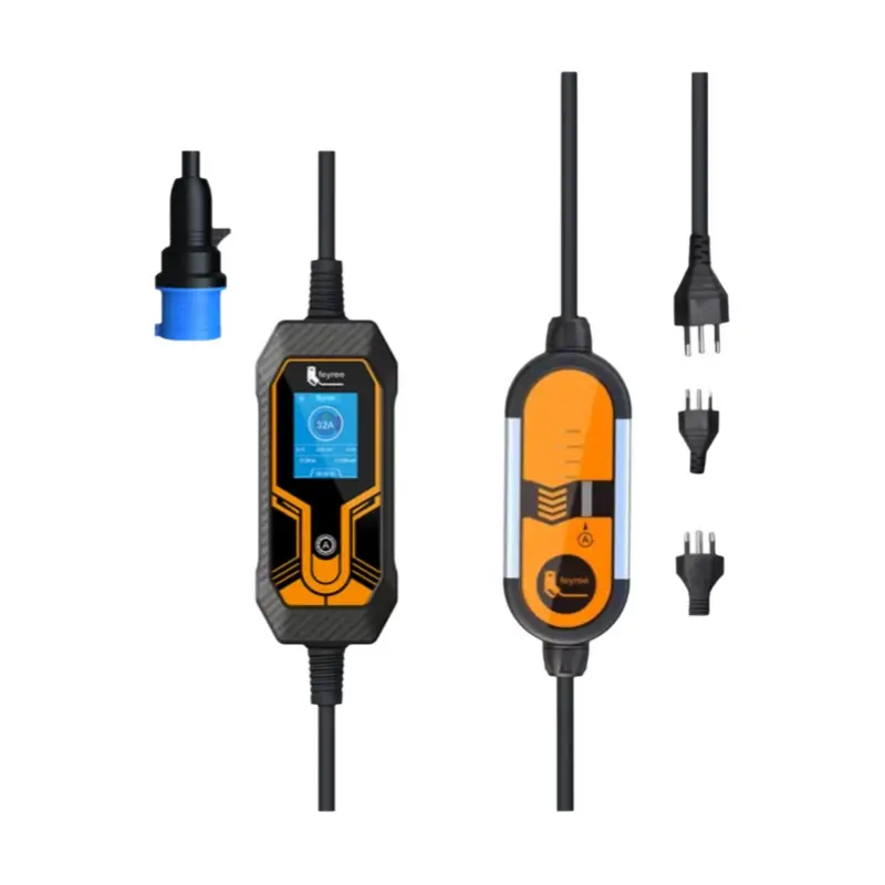 Feyree 32A 7KW Type2 EV Carregador Portátil 3.5KW 16A 1 Fase EVSE Caixa de Carregamento 11KW 16A Carregador de Carro 3 Fase para Veículo Elétrico