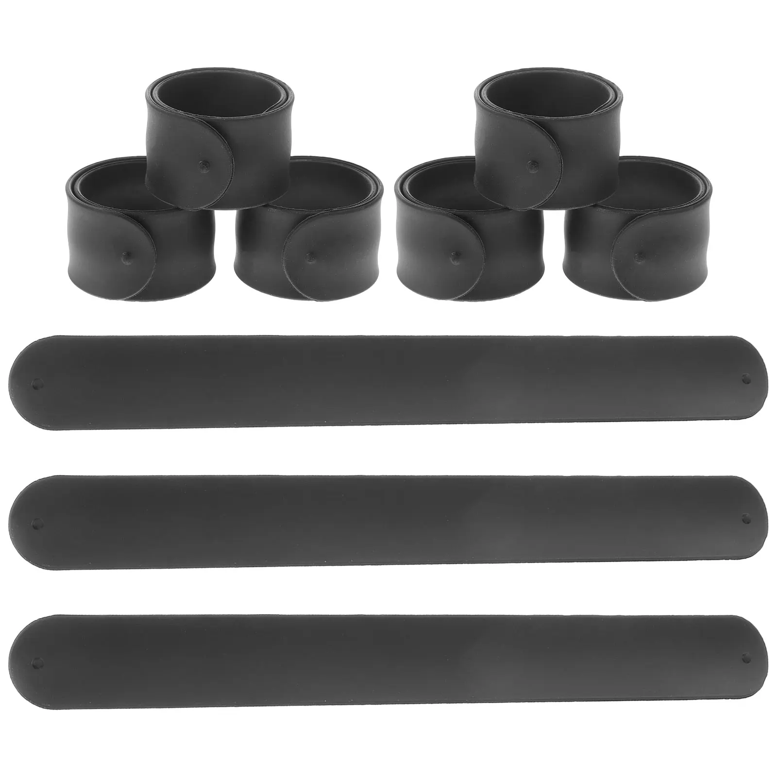 

12pcs Slap Bracelet Funny Bands Kids Wrist Birthday Favors Children Party Decorative Silicone Snap Bracelets Diy Gifts