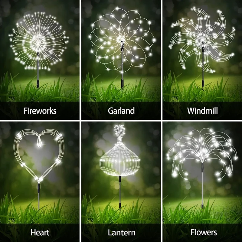 420LED Solar Firework Ground Socket Lights Waterproof Garden Decor Dandelion Fairy Lights for Outdoor Yard Pathway Lawn Patio image 2