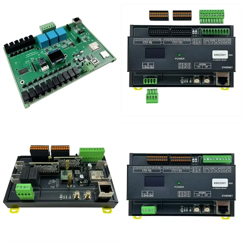 Kincony Official Store N20 Replace KC868-M16 V2 ESP32 OLED Display Energy Electric WiFi US No APP Control for Esphome