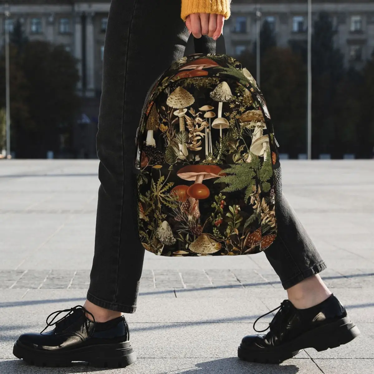 Midnight Mushrooms Forest Botanical Night Garden Backpack Student BookBag Boys Girls School Bag Computer Shoulder Bags