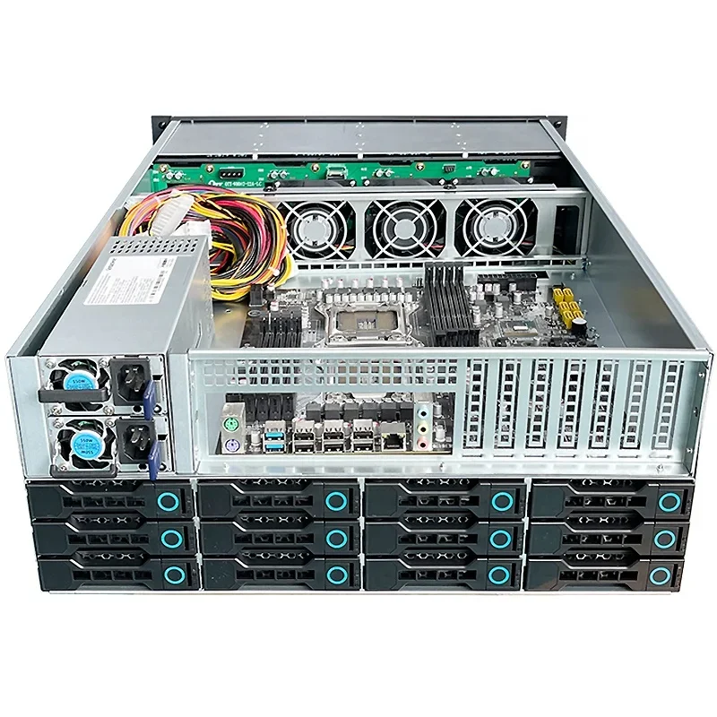 4U 36 hot swap HDDs bays SAS SATA 19 Inch Rackmount  EATX computer server Chassis Storage Case with Expansion backplane AI