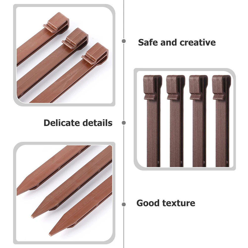 

30pcs Grass-proof Floor Nails Durable Plastic Landscape Stakes Garden Spikes Tent Pegs Camping Ground Lawn Nails Fastening Tools