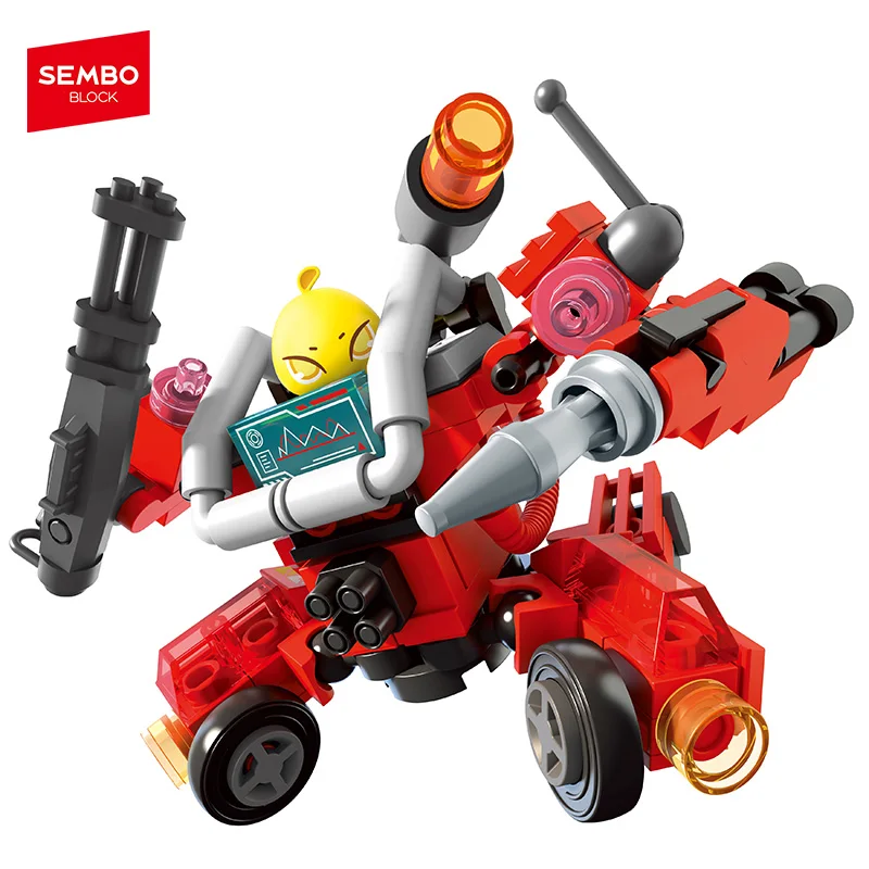 SEMBO BLOCK Blind Box Mecha Assemblage Building Simpatico modello di robot Kit Blocchi Mattoni Ornamento fai da te Giocattoli Bambini per ragazzi Regali di festa
