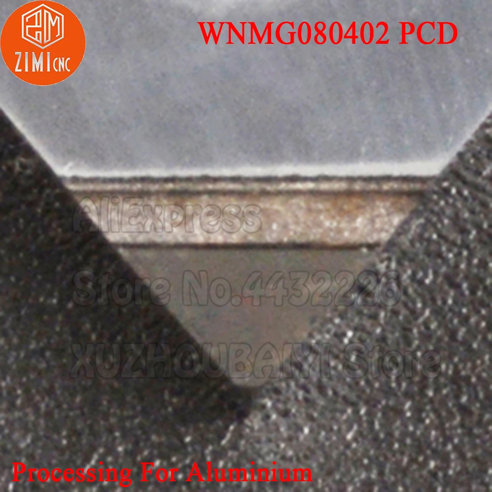 2 قطعة WNMG080402 PCD WNMG 080402 PCD الماس إدراج تحول أدوات التصنيع باستخدام الحاسب الآلي القاطع مخرطة شفرة من الكربيد للألمنيوم