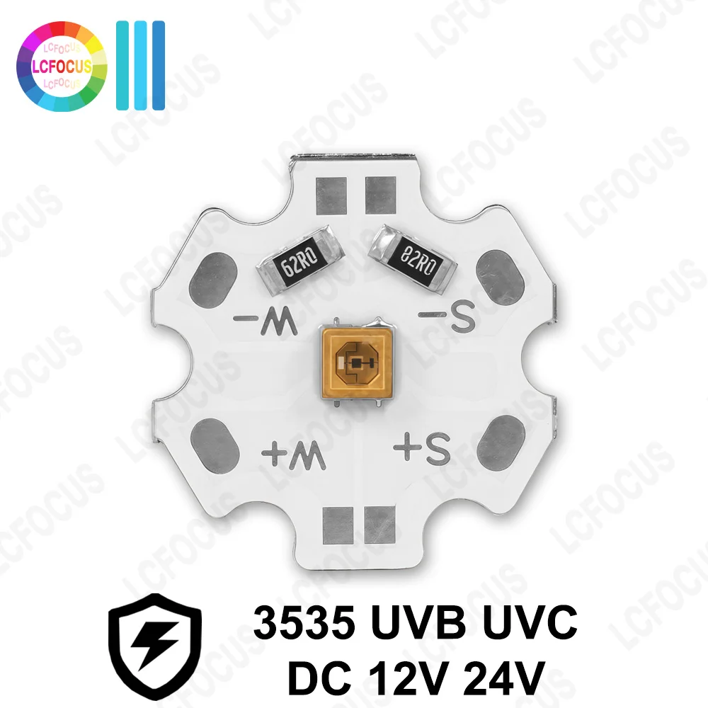 DC 12V 24V UVC 270nm 280nm UVB 300nm 305nm UVA 395nm LED Ultraviolet Lamps 3535 For Water Air Virus Sterilization Light Beads