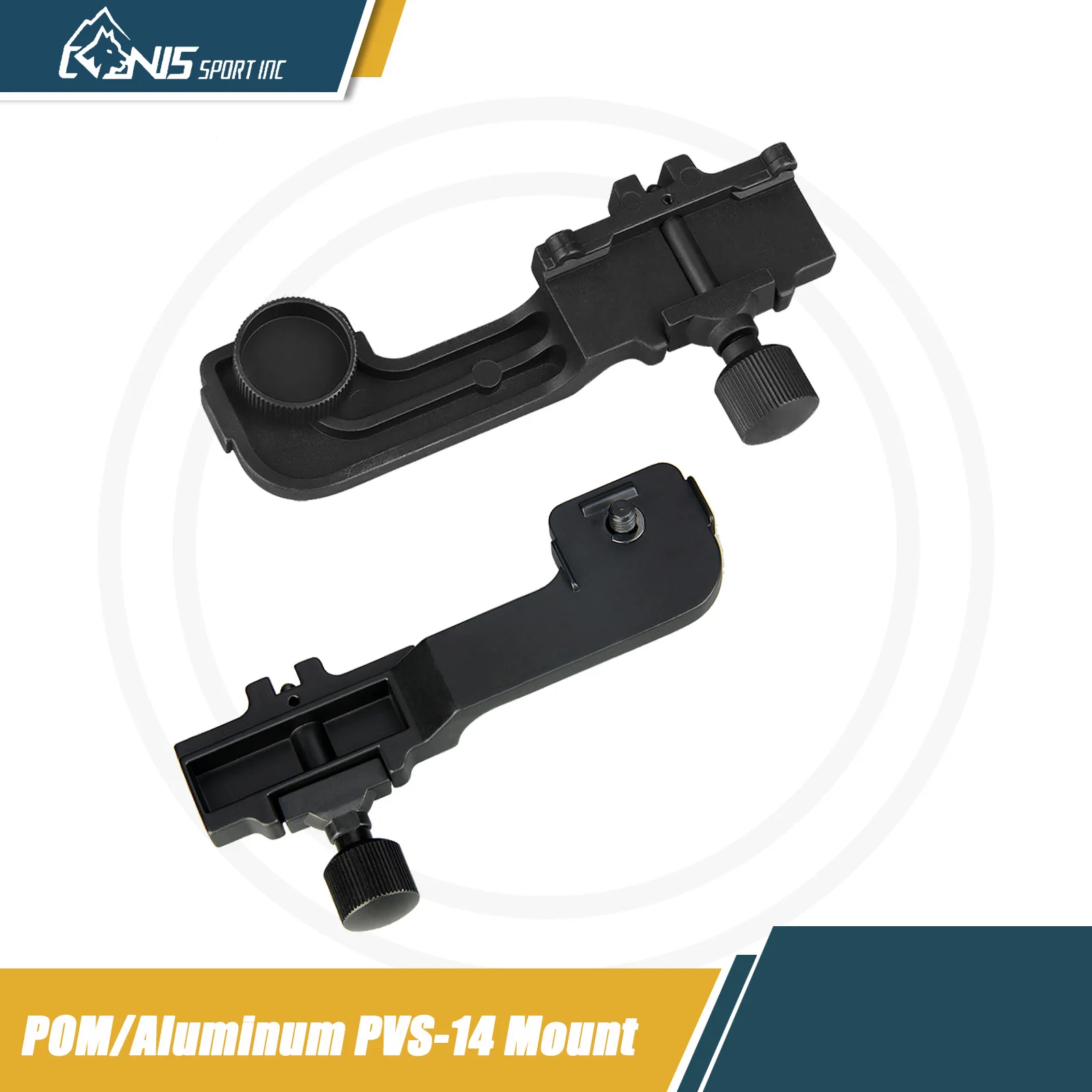 

Tactical Aluminum Metal Straight Arm Mount Adapter for Night Vision PVS-14 / PV-1011 to Picatinny/Weaver Rail