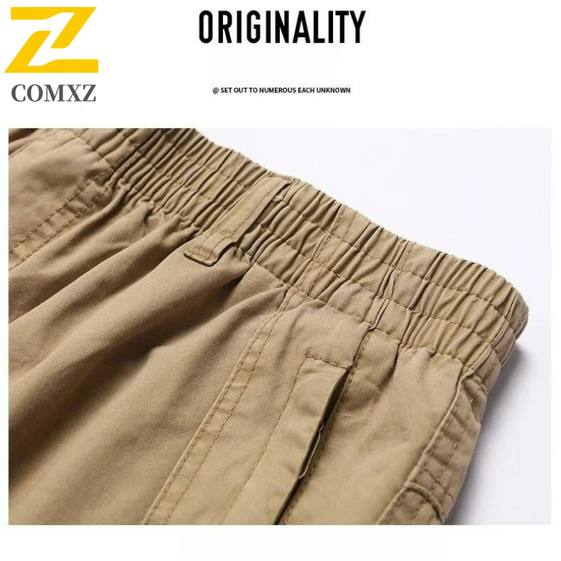 Vintage Pants Male 2025 New Autumn Zip Pockets Cargo Dress Multi Functional Trousers Casual Lightweight Outdoor Office Pants
