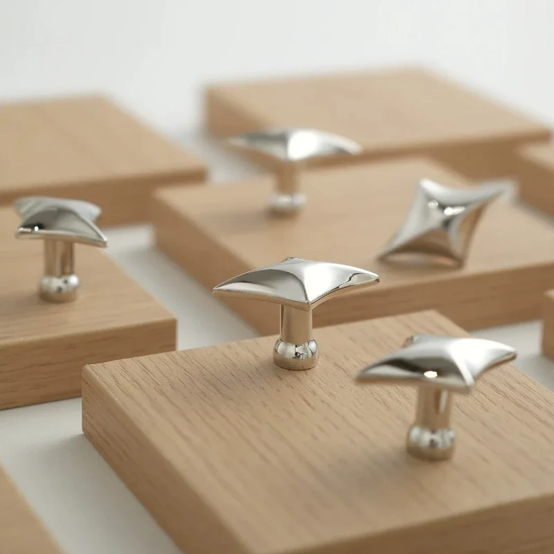 Creative Antique Wardrobe Pulls Unique Kitchen Cabinet Handles Star Shaped Drawer Knobs Zinc Alloy Cupboard Furniture Hardware