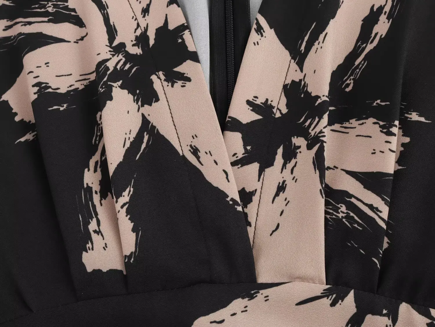 KONDALA elegante estampado de flores de manga larga de cintura alta Vestido de mujer moda 2025 primavera cuello en V Vestido largo drapeado Vestido Casual suelto