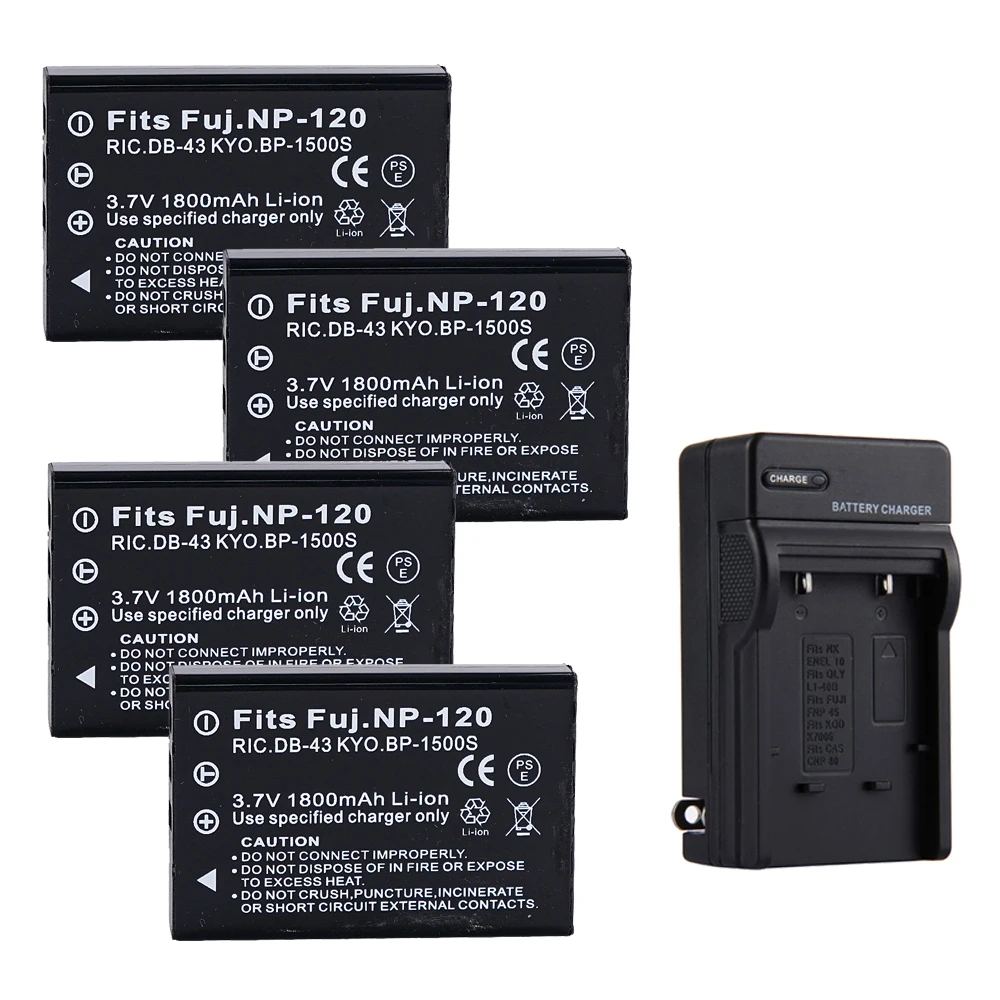 FNP-120 1800mAH 3.7V Battery Suitable for Fuji M603 MX4 MX500 F10 F11 Camera Battery