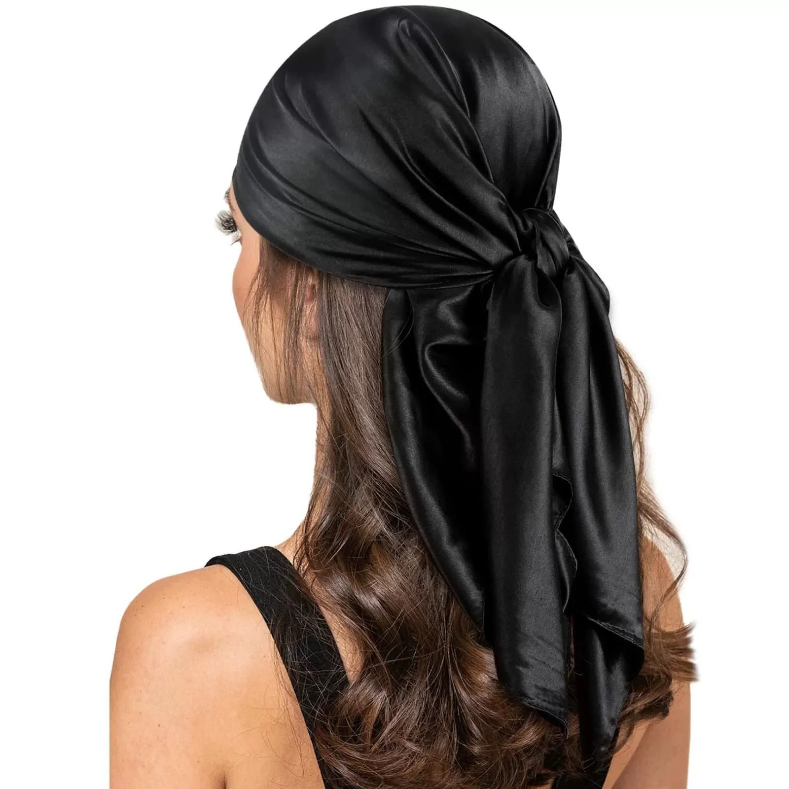 90*90cm Seidenschal Kopftuch für Damen Mode Vier Jahreszeiten Haaraccessoires Hijab Foulard Bandana Femme Kopftuch