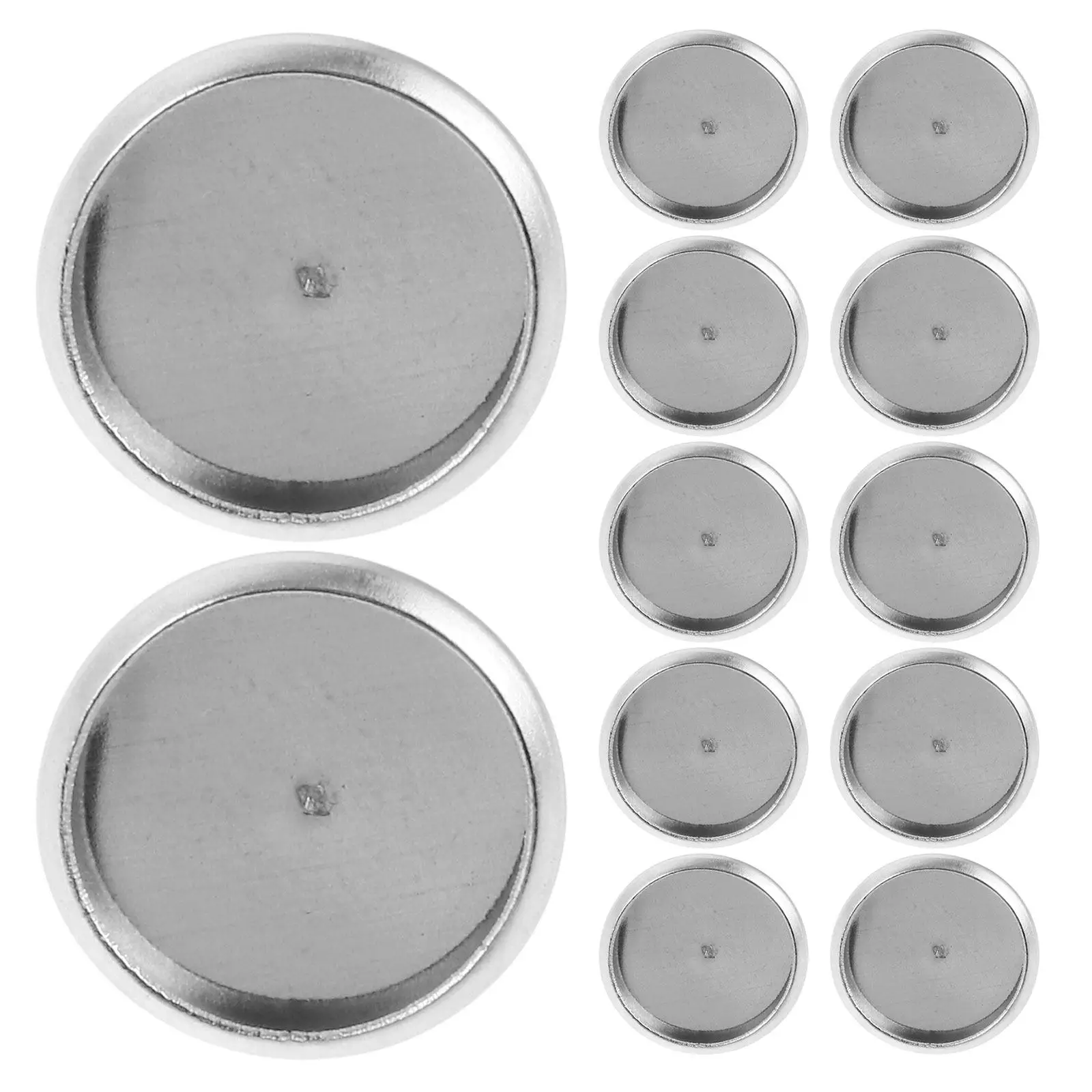 

180Pcs Stainless Steel Jewelry Bezel Tray Settings Flat Round 6Mm Stud Earring Post Cup Blanks DIY Ear Stud Findings