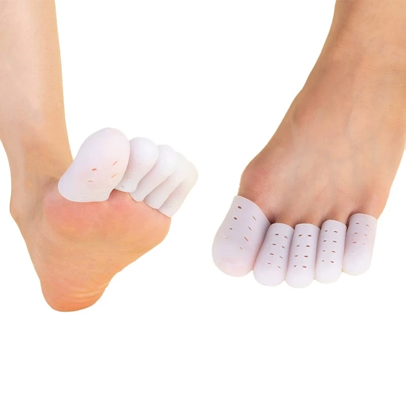 1/10/100Pair Anti-abrasion Gel Breathable Mesh Toe Cover Dancer's Sports Toe Protection Sleeve Prevent Blisters Cover Protector