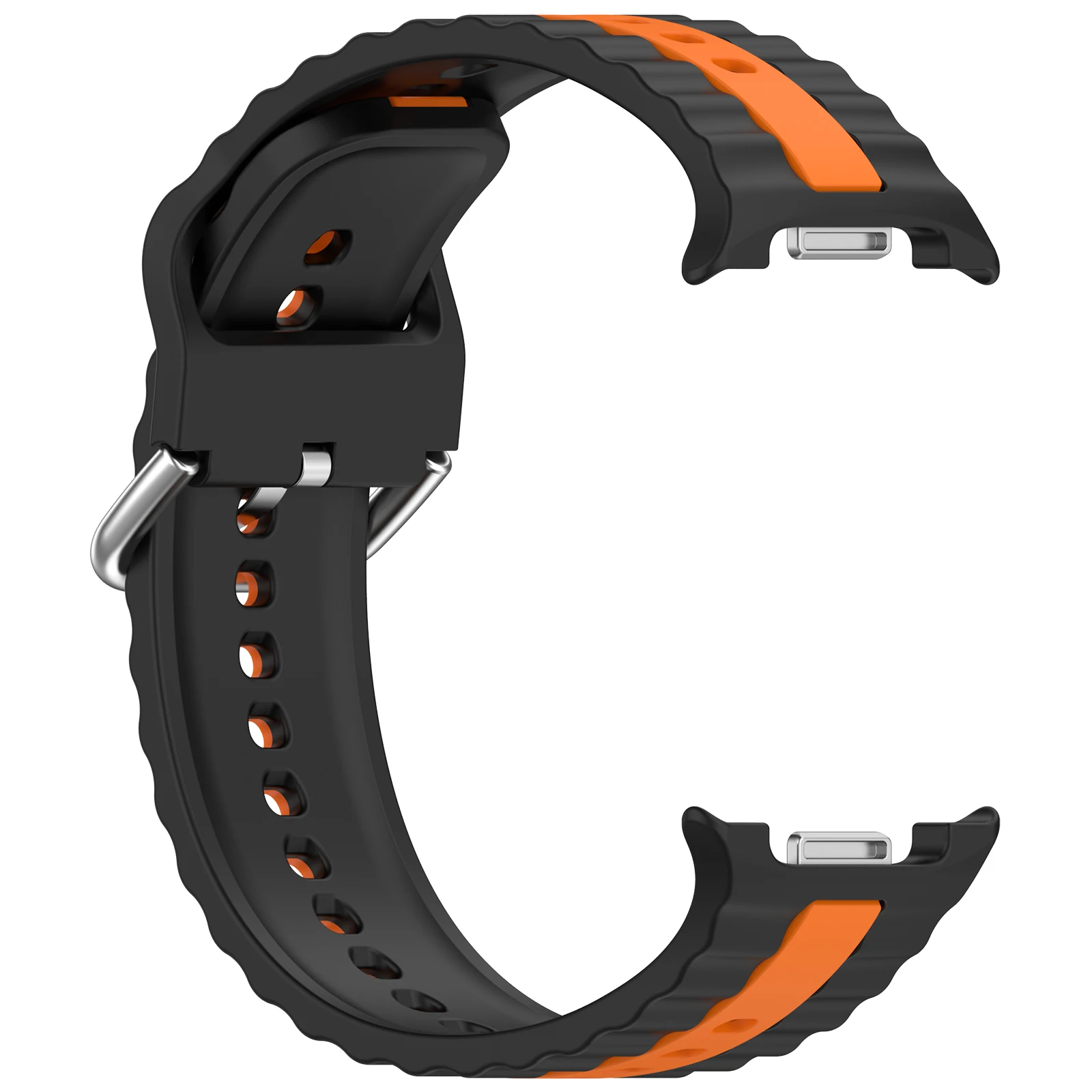 No Gaps Silikonarmband für Samsung Galaxy Watch 8 44 mm 40 mm Original atmungsaktives Armband für Galaxy Watch 8 Classic 46 mm Armband