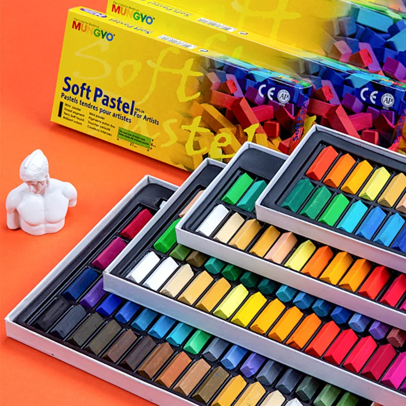 Set de Tizas de Colores 6/24/32/48/64, Pastel al Óleo Suave, Barras Cuadradas para Dibujo y Bocetos, Crayones Pastel para Principiantes en Pintura Artística