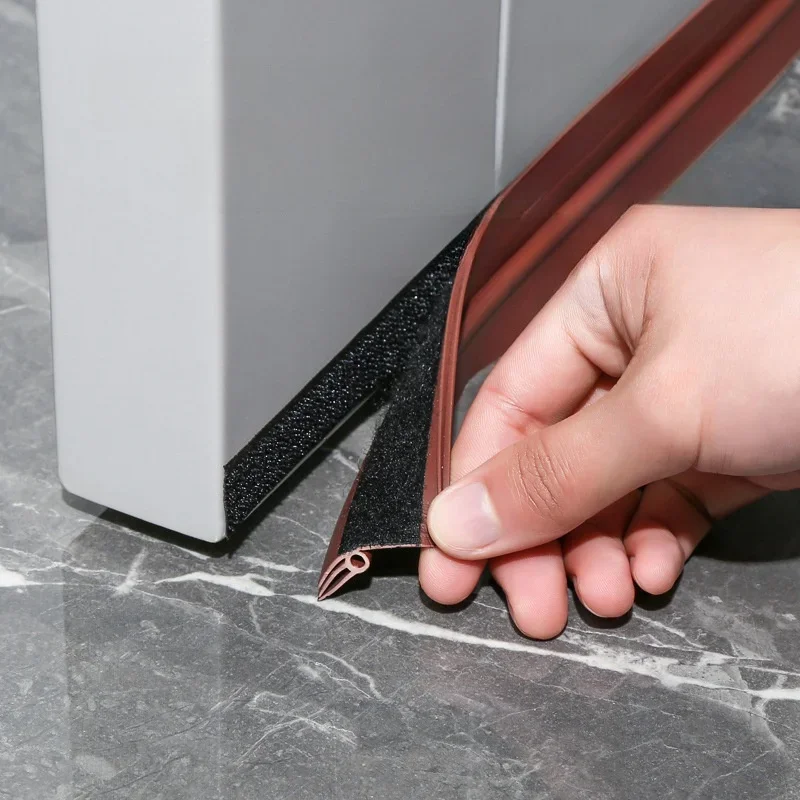 

1 шт. самоклеящаяся уплотнительная лента для нижней части двери, резиновая уплотнительная лента под дверной пробкой, антихолодная звукоизоляционная ветрозащитная лента