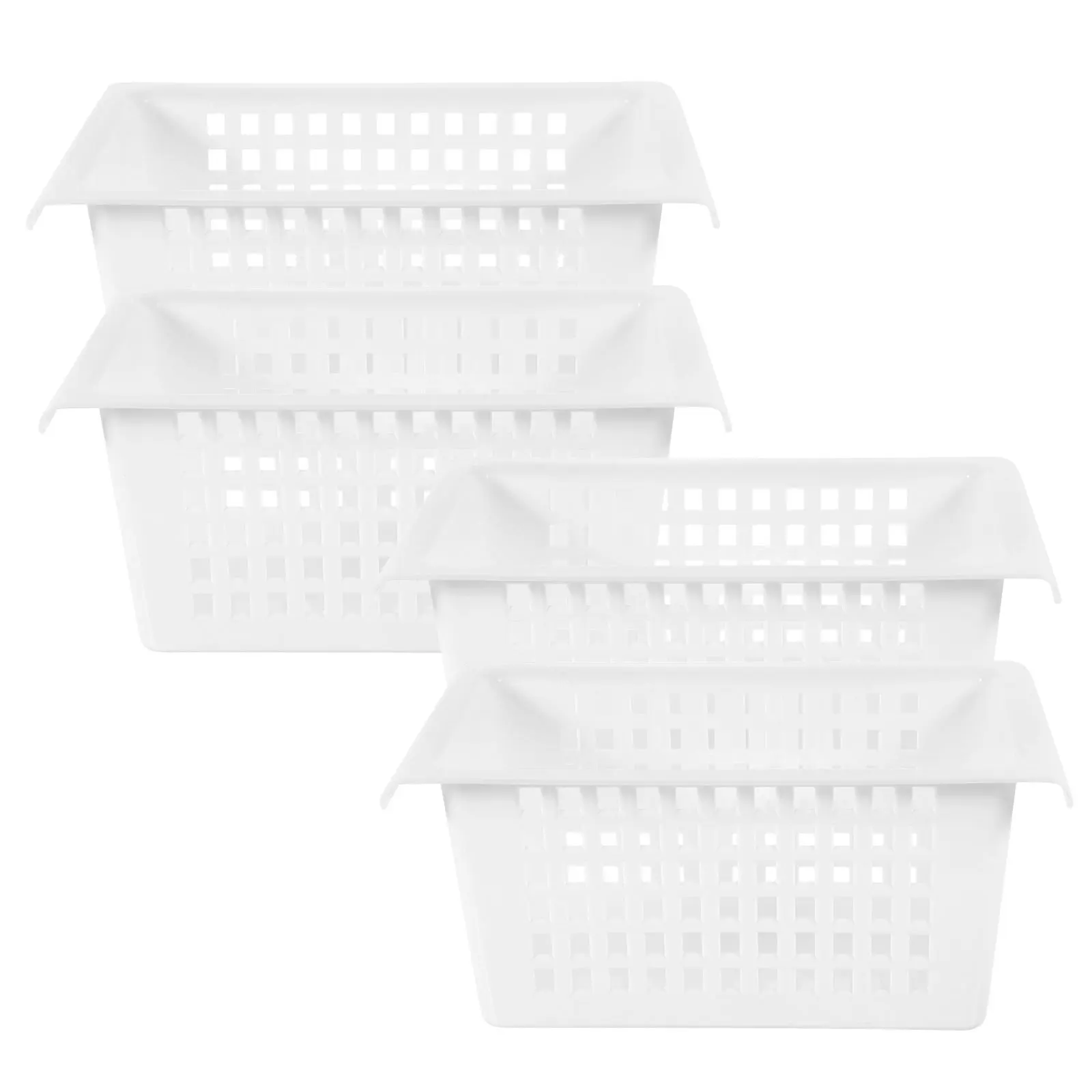 4 шт. корзина для хранения 14, 5x25 см, материал ПП, легкий органайзер, полки для ванной комнаты, спальни, кухни, пластиковые коробки для хранения