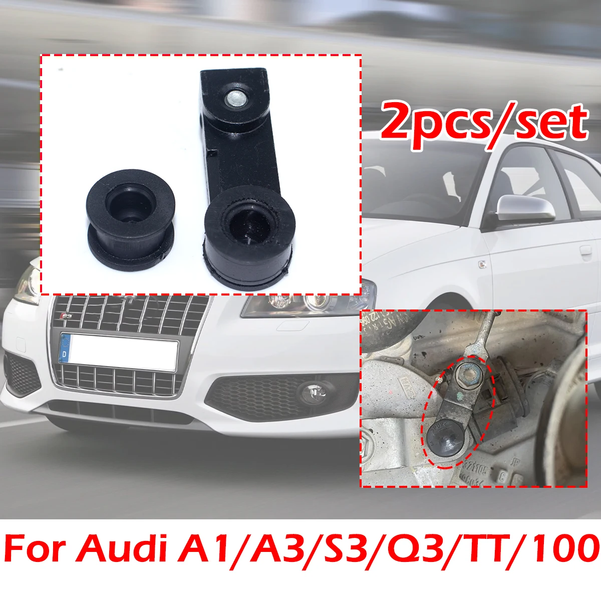 

For Audi A1 A3 S3 Q3 TT 100 Gear Shifting Cable End Linkage Connector Base Bushing Replace 09G321397A Transmission Accessories